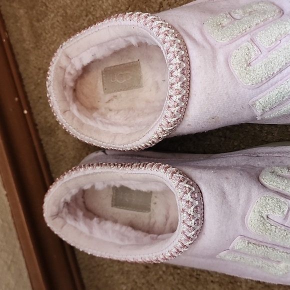 UGG Tasman Fur Jersey Cozy Slippers Pink Mist - Picture 4 of 16